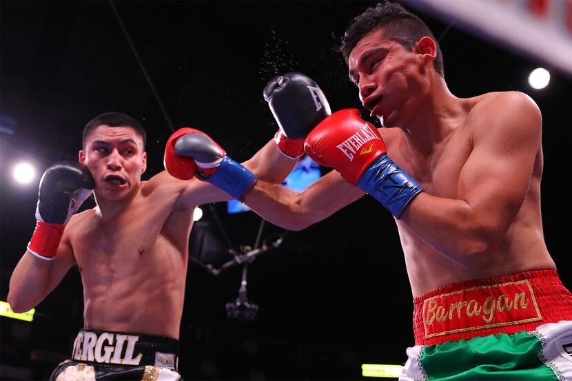 Grand Prairie's Vergil Ortiz Jr. (left) stopped Jesus Barragan during a January fight in...