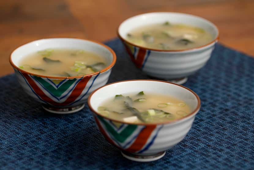 Homemade miso soup 