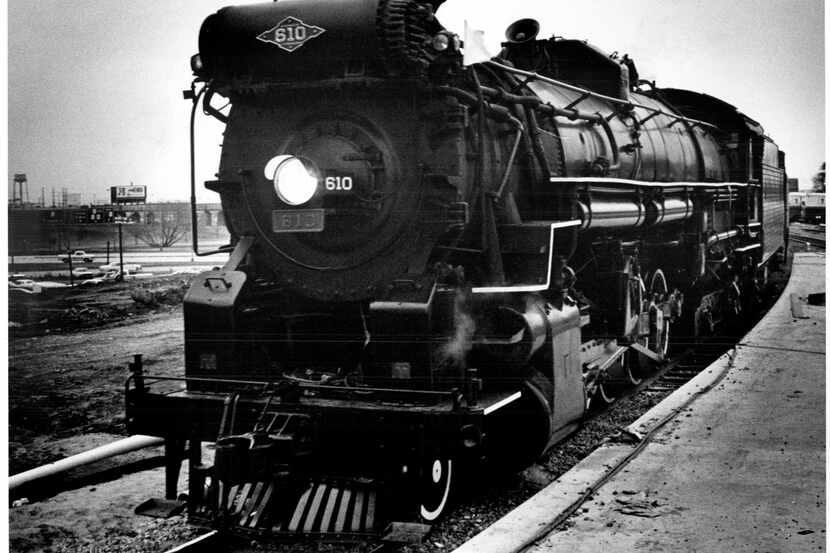 Example of an oil-burning steam engine, the 610 Texas & Pacific, made by Lima Locomotive...