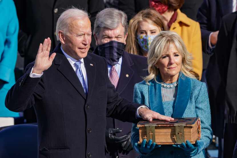 Joe Biden is sworn in as the nation's 46th president on the West Front of the U.S. Capitol...