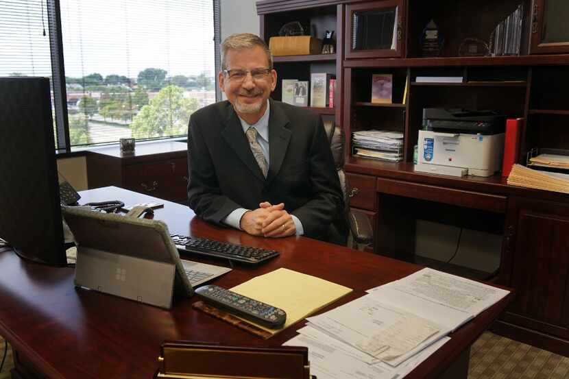Businessman and gubernatorial candidate Jeffrey Payne at his office in Dallas on Aug. 8,...