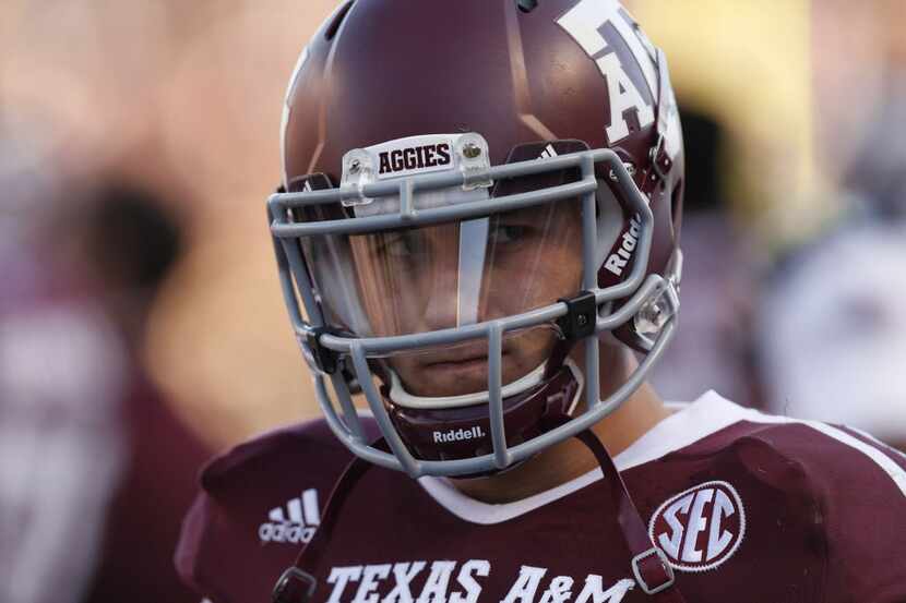 Nov 17, 2012; College Station, TX, USA;  Texas A&M Aggies quarterback Johnny Manziel (2)...