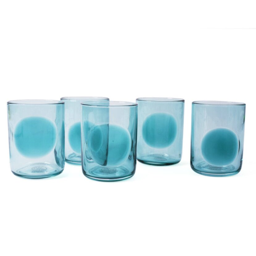 Dotty nod to the '60s: Hand-blown Dot glasses are available in sunny citrus colors and cool...