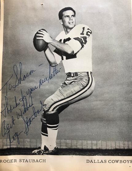 The Dallas Cowboys organization sent this photo to Sharon Grigsby when, at age 14, she wrote...