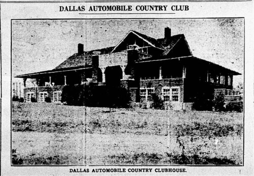 Photograph of the Dallas Automobile Country Clubhouse published in The Dallas Morning News...