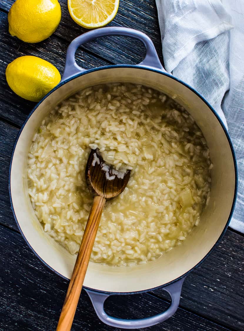 Lemon risotto made with Arborio rice