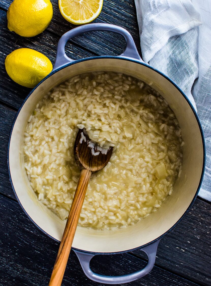 Lemon risotto made with Arborio rice