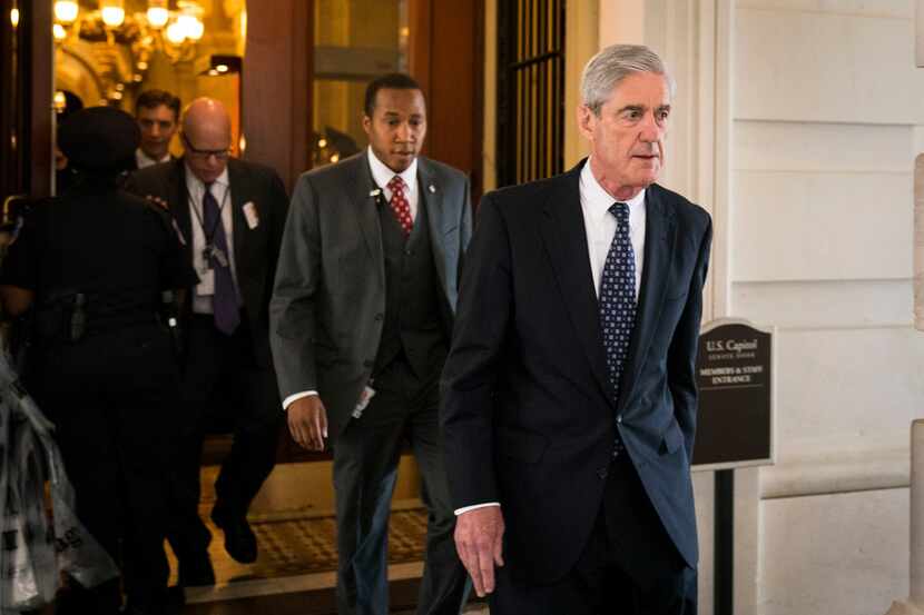 Robert Mueller, the special counsel investigating Russian meddling in the election, leaves...