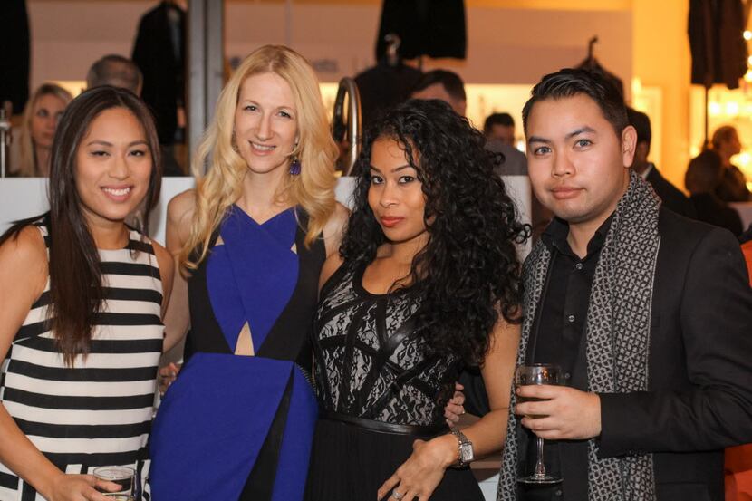 Groups of friends attended the DIFFA jacket preview party at Expressions home gallery in The...