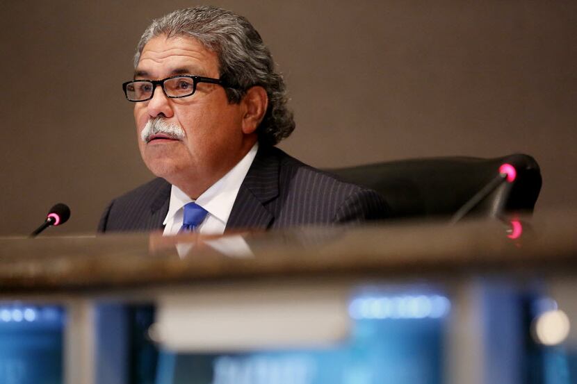 DISD Superintendent Michael Hinojosa spoke Thursday during a special board meeting to decide...