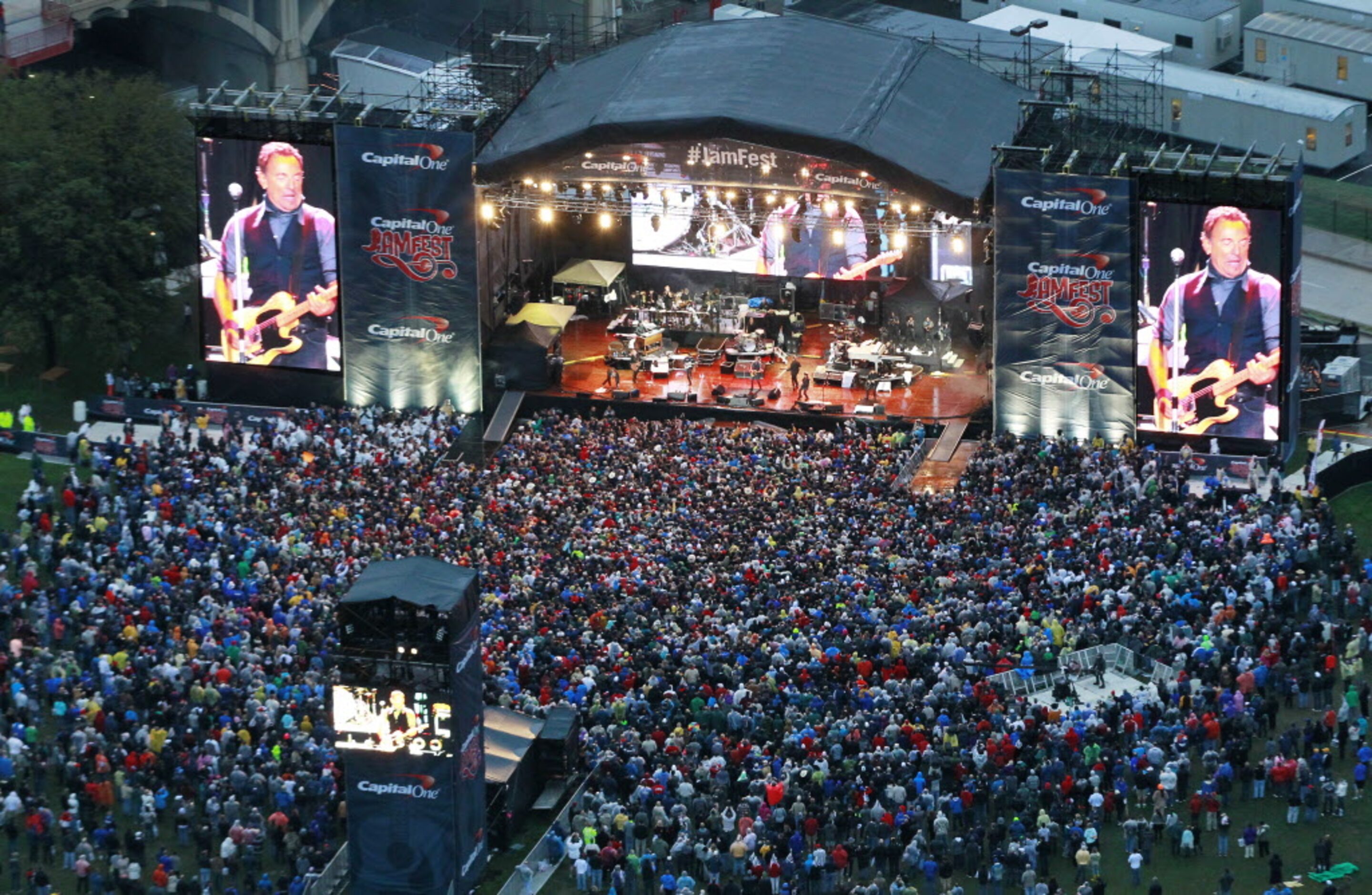 Bruce Springsteen and E Street Band entertain fans on Sunday, April 6, 2014 at Reunion Park...