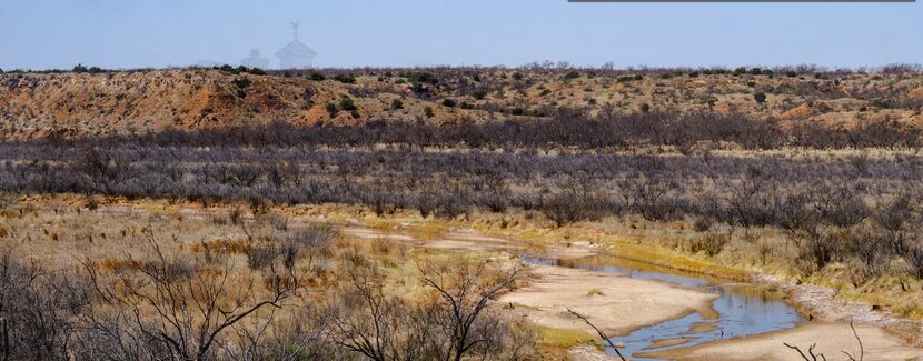 The Salt Fork of the Brazos River cuts through the ranch.