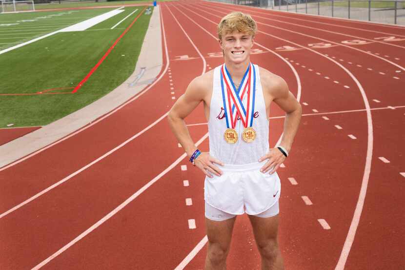 Grapevine runner Adam Burlison is The Dallas Morning News’ All-Area Boys Track Athlete of...