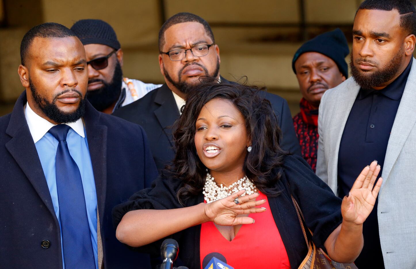 Jasmine Crockett, an attorney for the Craig family, responds to Fort Worth police Chief Joel...