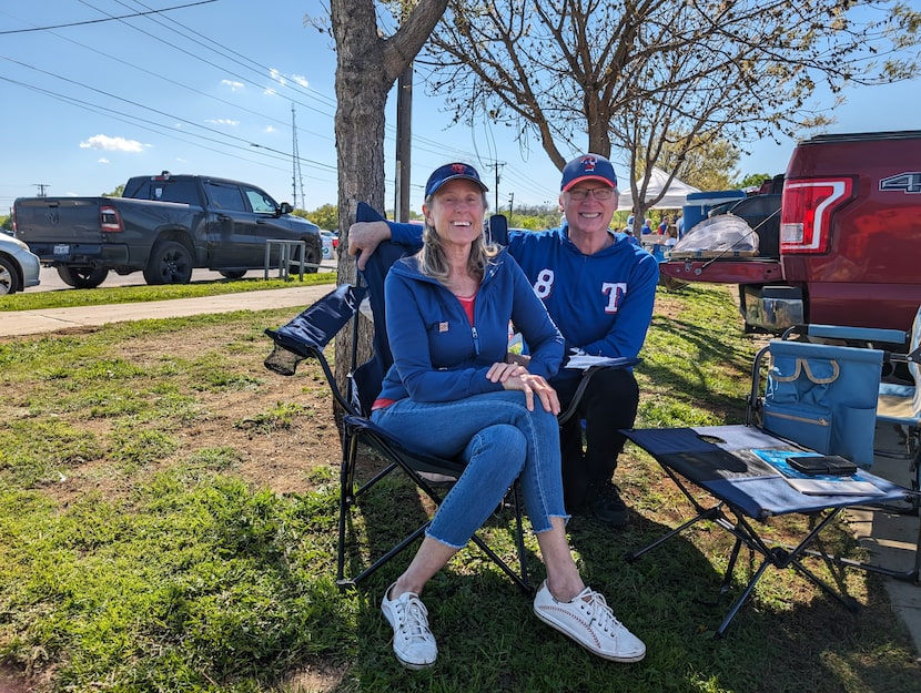 Sherry Hammond, 73, and Kevin Campbell, 67,  tailgated near the southeast parking lot ...