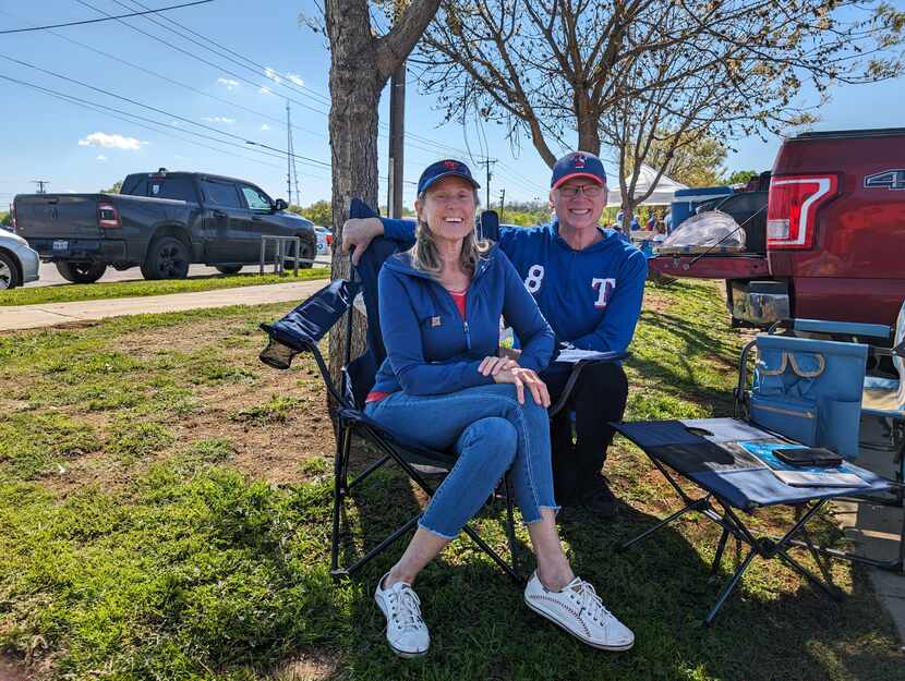 Sherry Hammond, 73, and Kevin Campbell, 67,  tailgated near the southeast parking lot ...