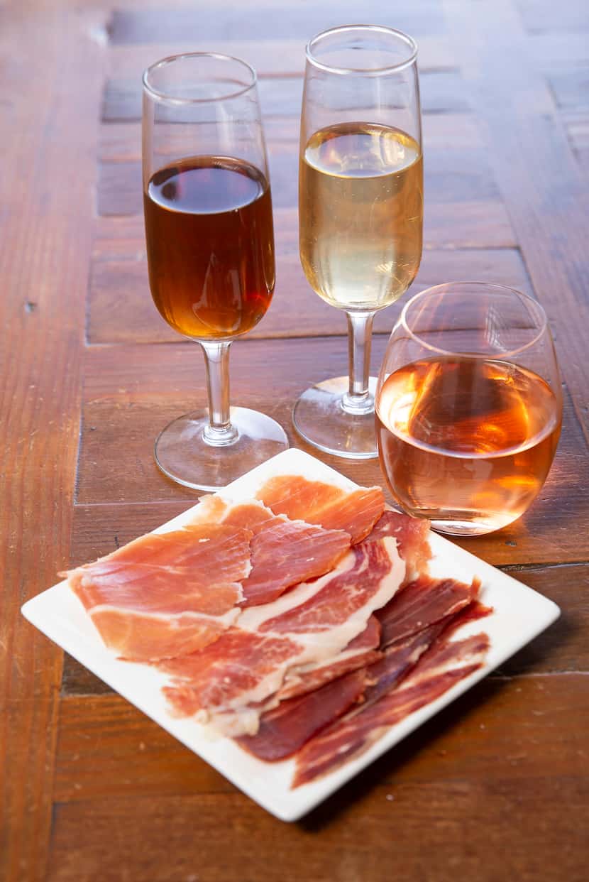 The Dallas Morning News Wine Panel tasted various wines to go with jamón ibérico from...