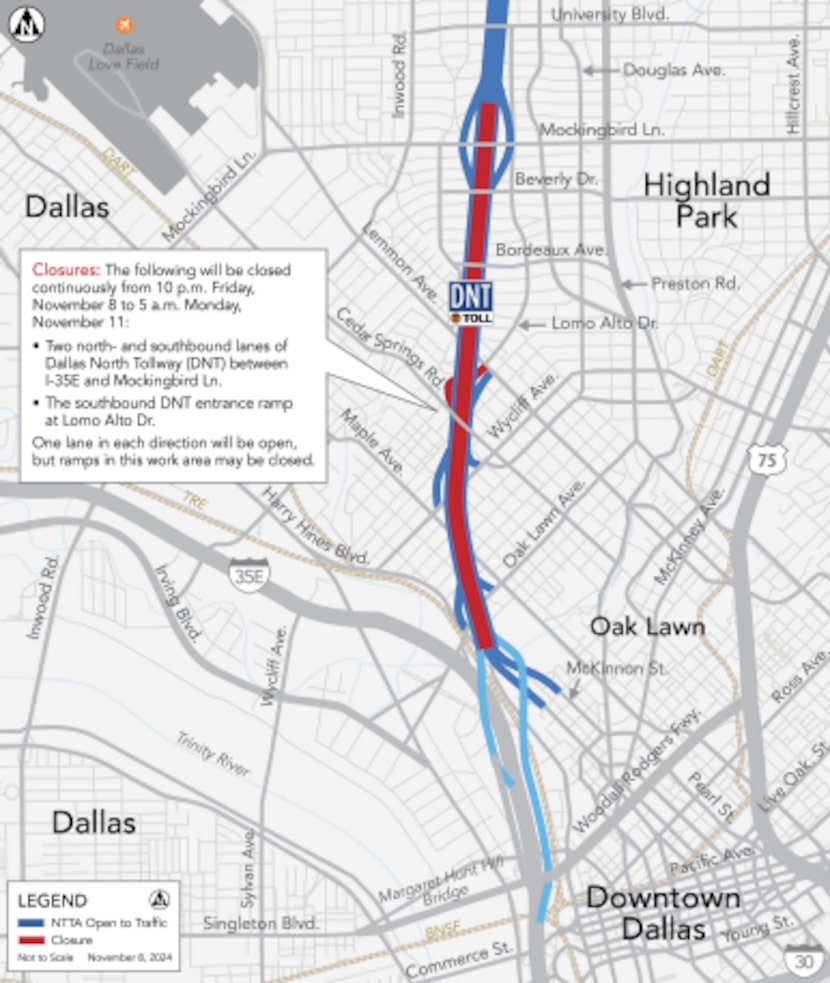 Drivers planning to travel on Dallas North Tollway this weekend should expect heavy delays...