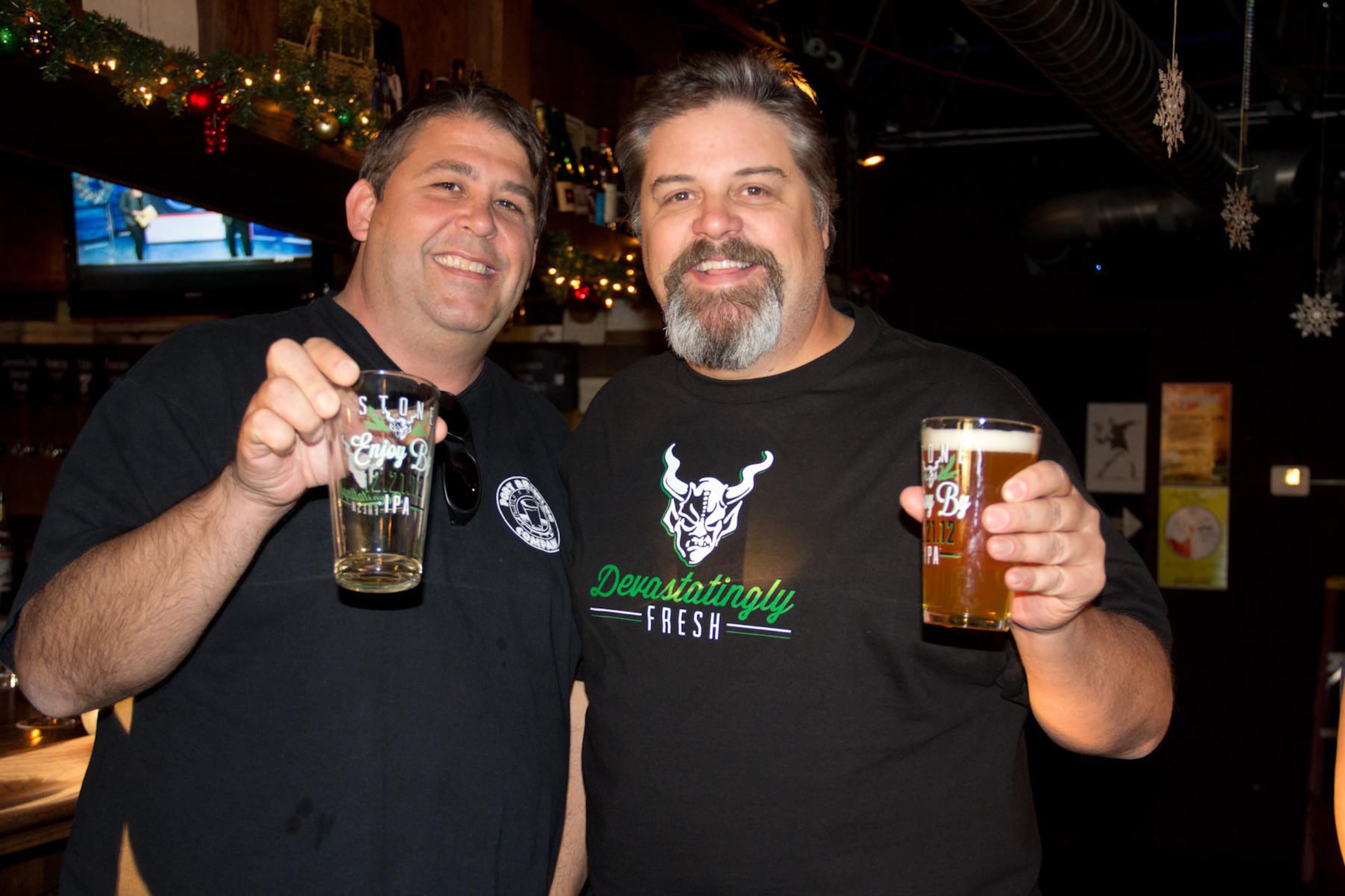 Shawn Geiser and Jason Armstrong attended Goodfriend Beer Garden's "Hopocalypse" party on...