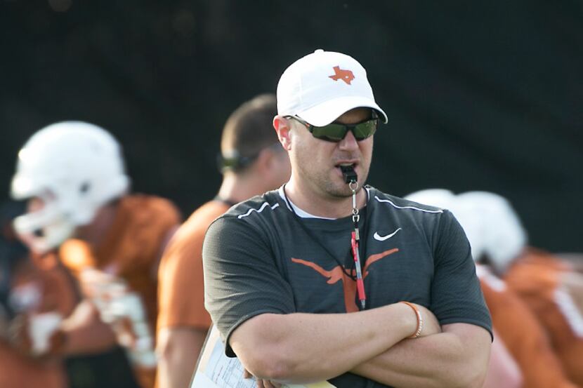 Texas first year head coach Tom Herman wants to instill toughness for his new football team....