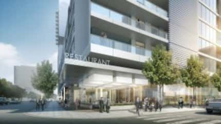  A 227-room hotel is included in the planned project.