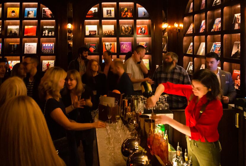 You'll find a secret bar called Vinyl Parlor tucked behind an unmarked door in On the...