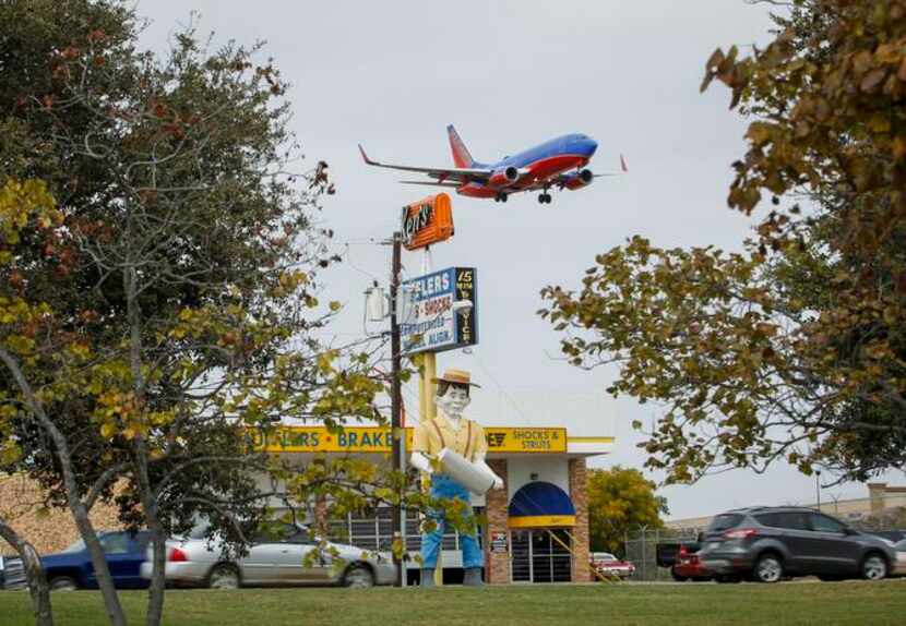 
A Southwest flight approached Dallas Love Field on Friday near Bachman Lake. Since the end...