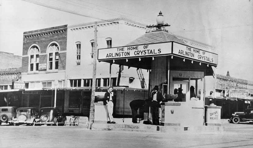 The mineral well, shown at the intersection of Center and Main, was removed and paved over...