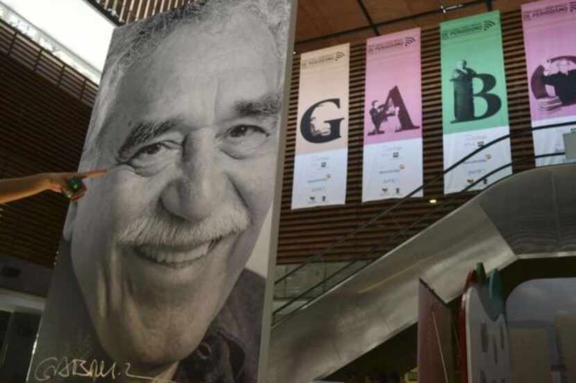 Un cartel con la imagen de Gabriel García Márquez en Medellín, Colombia. El archivo del...