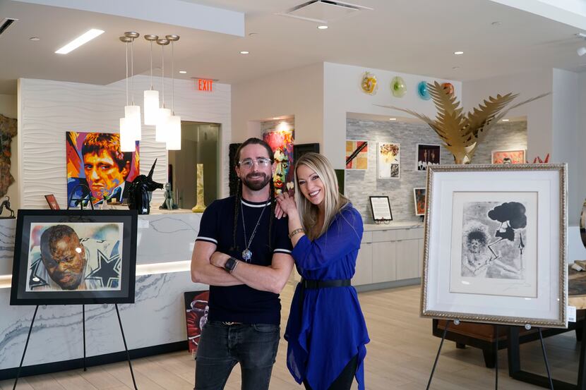 Travis McCann and Shannon McAnally curated the recent exhibition in Plano. Their own works...