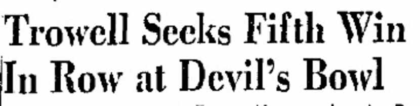 Dallas Morning News headline from July 11, 1958.