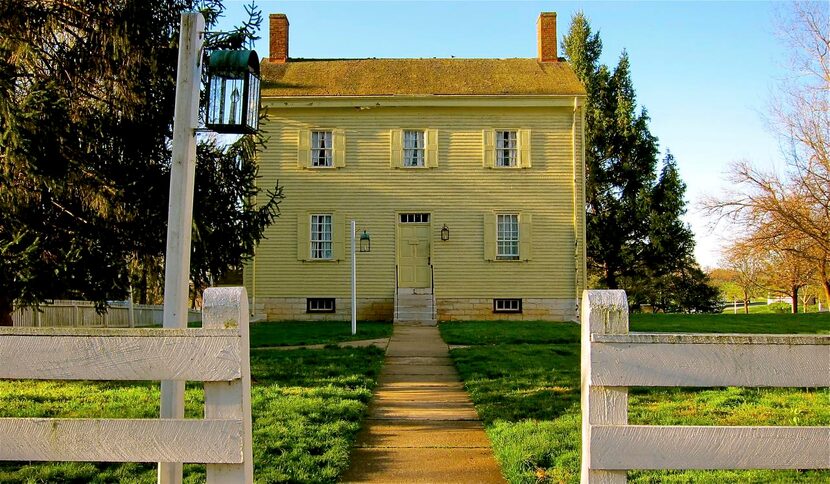 Three dozen  preserved heritage buildings dot Shaker Village in Harrodsburg, Ky.