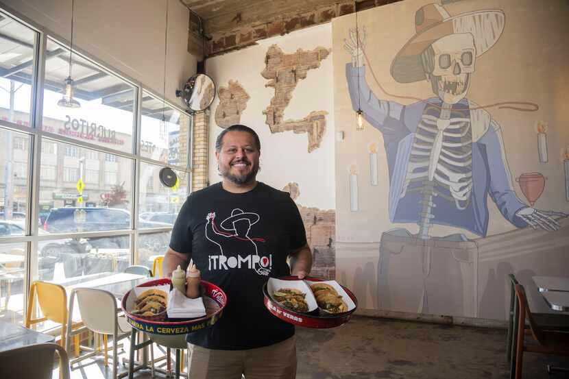 Luis Olvera, owner of Trompo, poses for a photo at his restaurant in Dallas on Dec. 5, 2023.