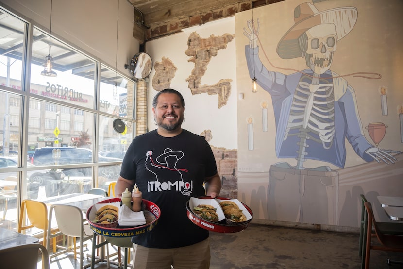 Luis Olvera, owner of Trompo, poses for a photo at the Jefferson Boulevard restaurant, which...