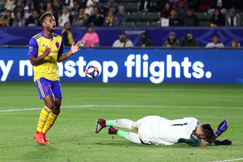 CARSON, CALIFORNIA - FEBRUARY 23: Kellyn Acosta #10 of the Colorado Rapids reacts after...