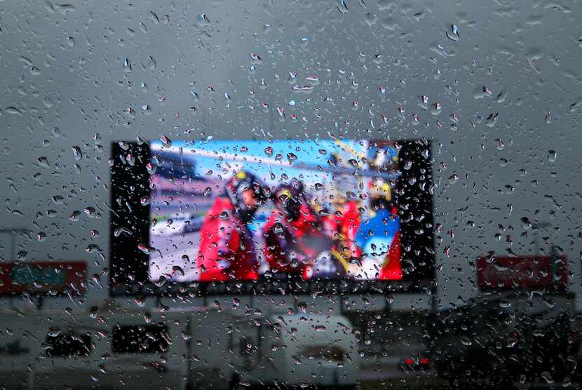 Despite the cold rain, NASCAR fans turned out to the Texas Motor Speedway infield in Fort...