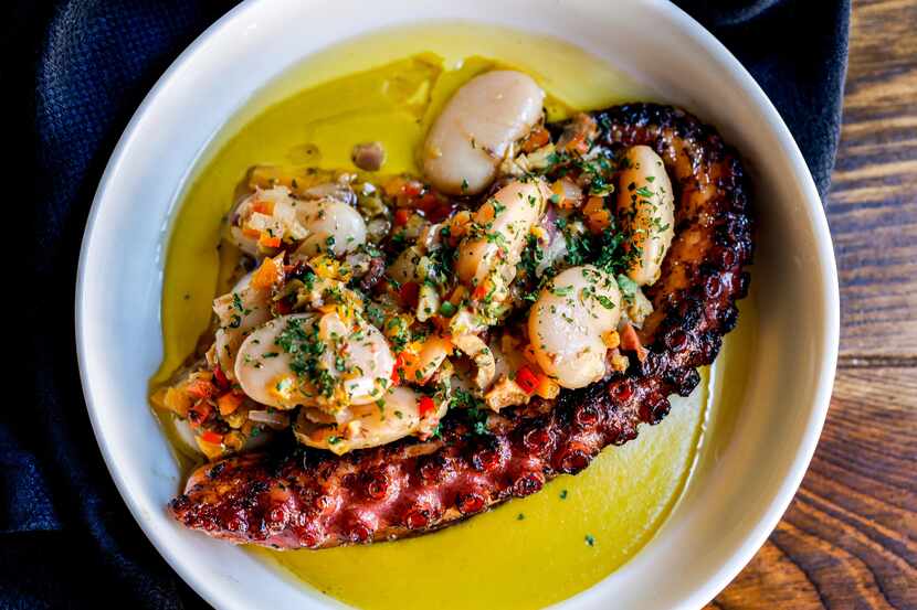 Pulpo a la Plancha by Modest Rogers Kitchen & Bar in Dallas on Thursday, January 20, 2022.