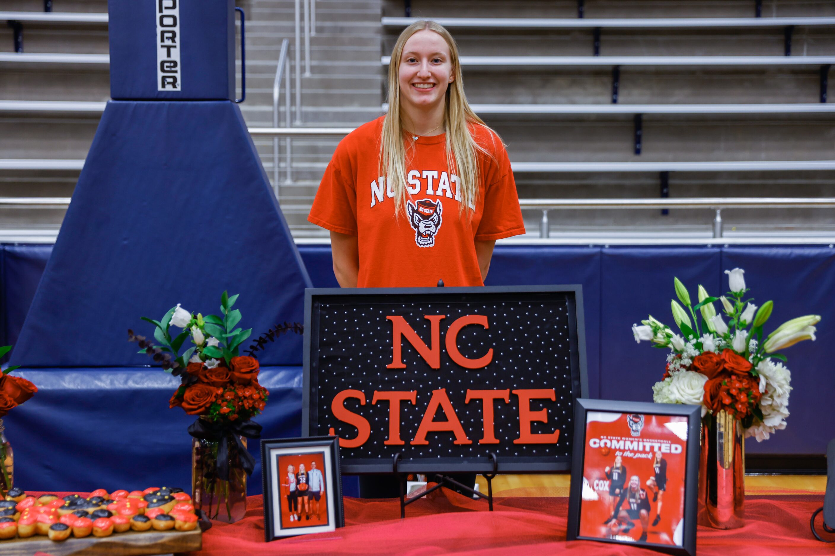 Maddie Cox during the signing day ceremony in Flower Mound on Wednesday, Nov. 9, 2022. Cox...