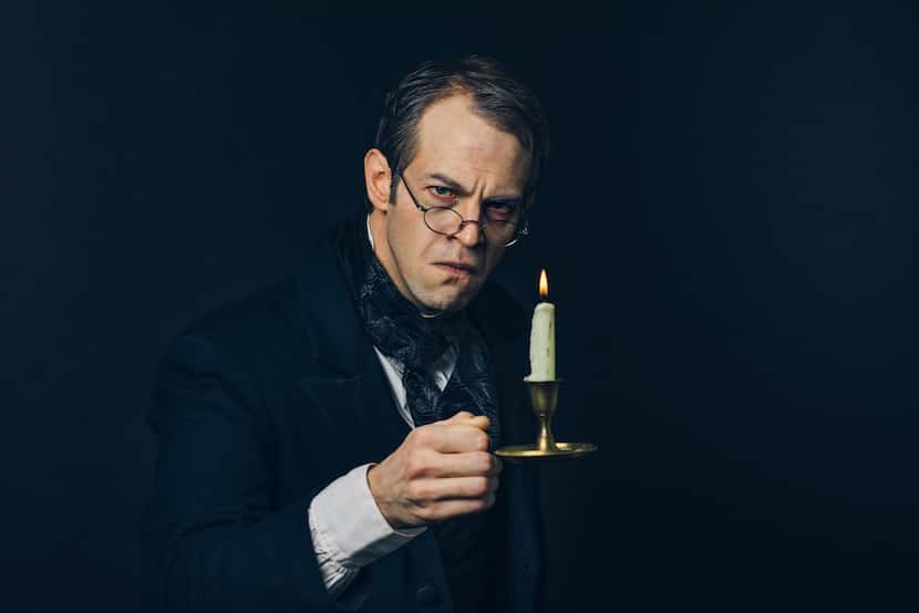Alex Organ stars as Scrooge in A Christmas Carol, presented by Dallas Theater Center at the...