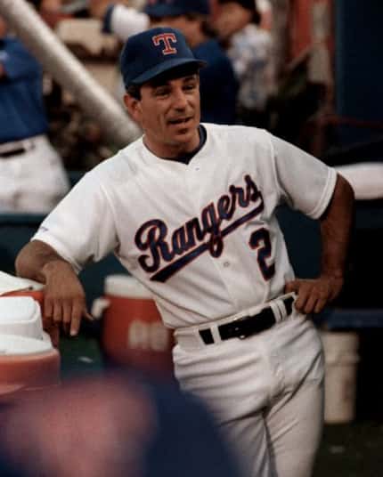 Former Texas Rangers manager Bobby Valentine, during a 1991 game against the Minnesota...
