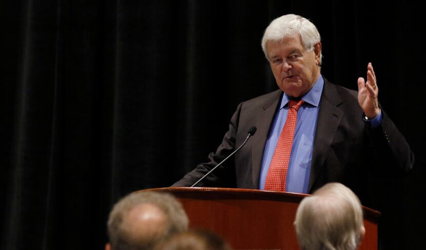 Newt Gingrich, former Speaker of the U.S. House of Representatives speaks at the Career...