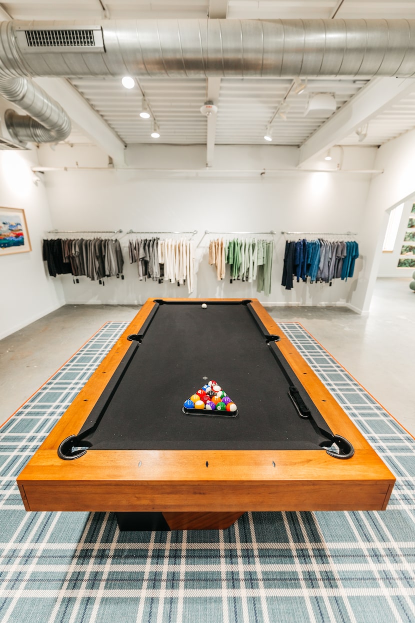 A pool table on the upper level of the new Centre store on Bishop Avenue in Oak Cliff just...