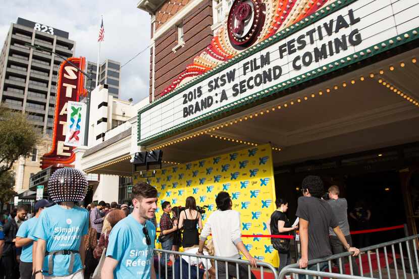 Fans await the screening of  Brand: A Second Coming at the SXSW Film conference at the...