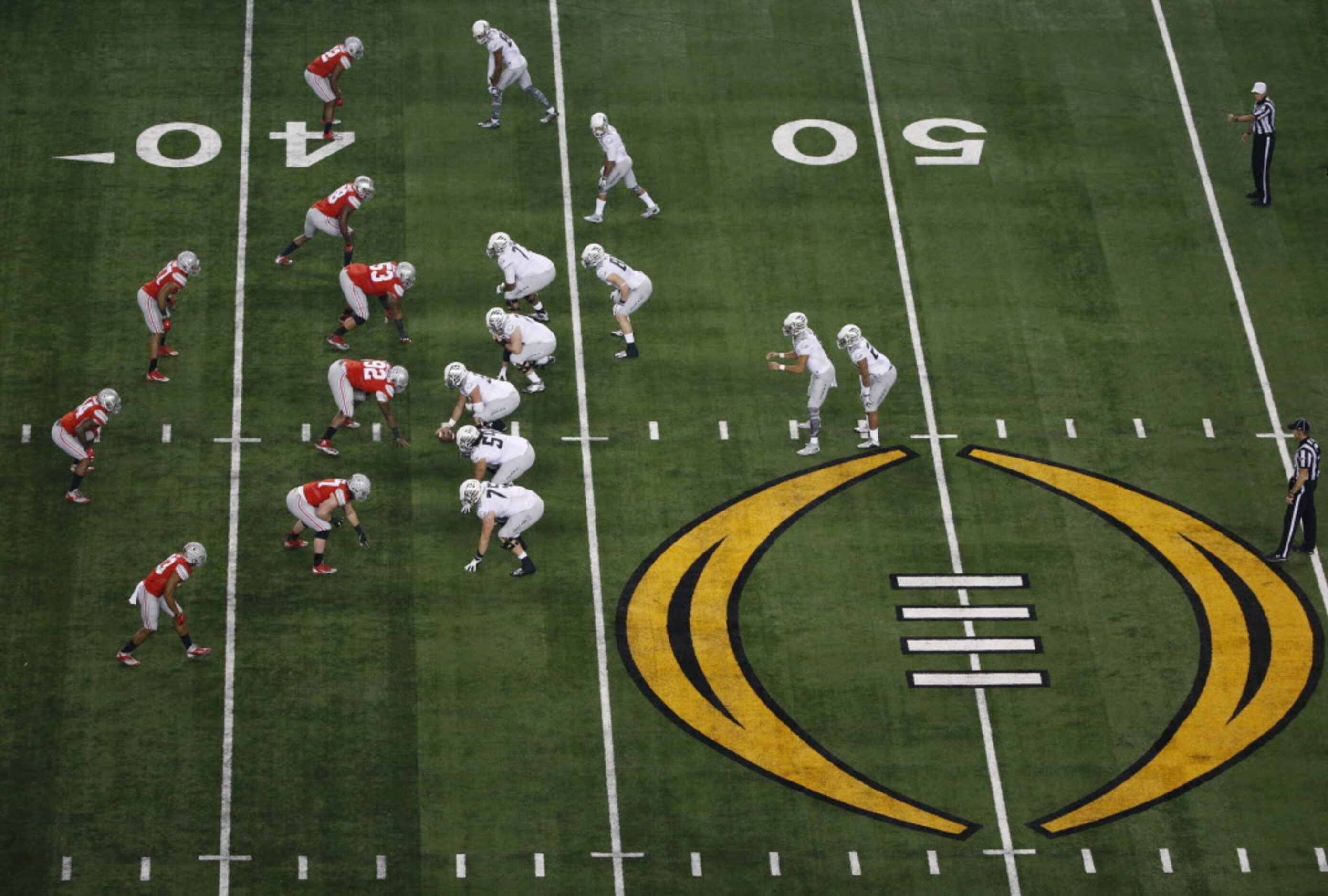 Action in the first quarter during the College Football Playoff National Championship game...