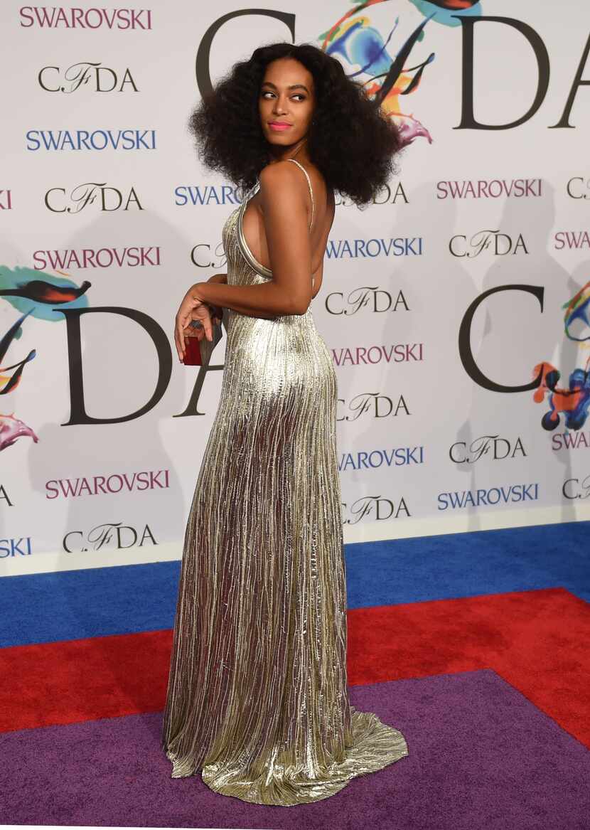 Solange Knowles attends the 2014 Council of Designers of America Awards (CFDA) at Alice...