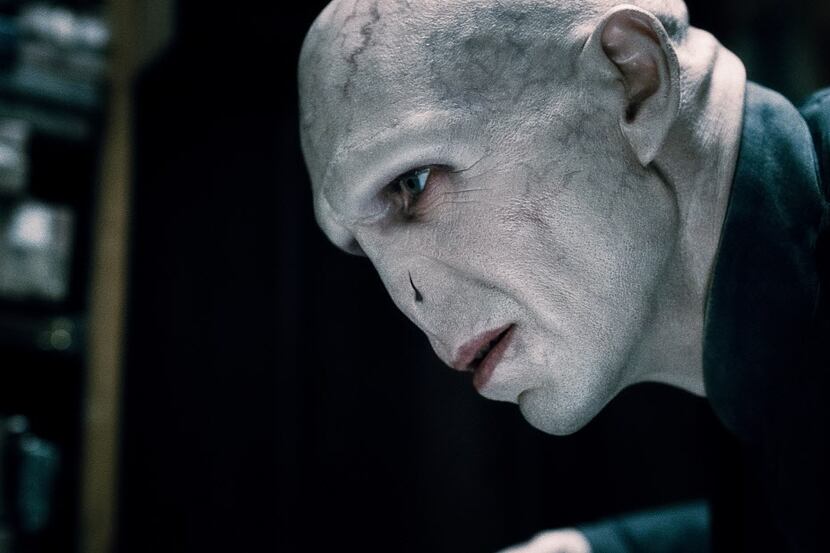 Ralph Fiennes as Voldemort in the Harry Potter film series.