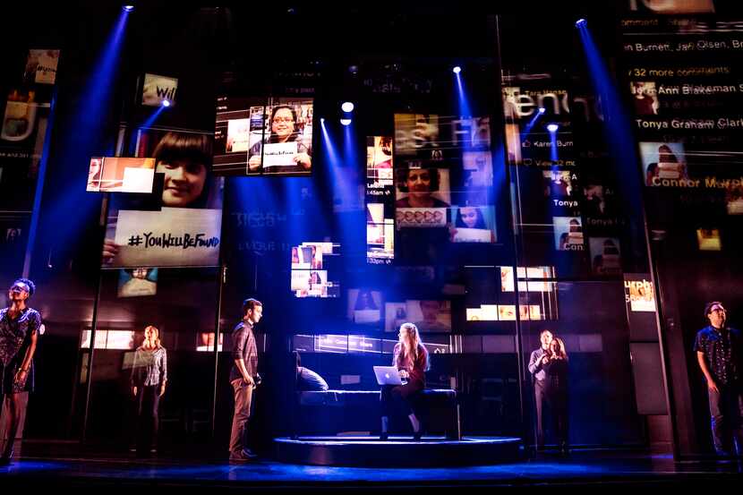 "Dear Evan Hansen" makes smart use of social media projections to reflect teen angst in the...