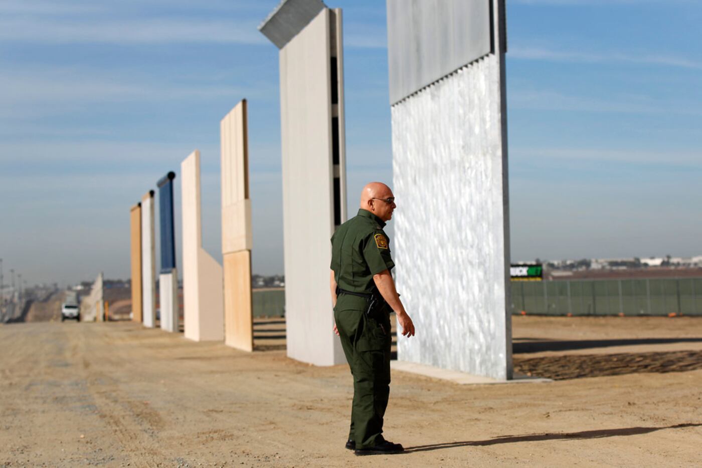 Mario Villarreal, field office division chief for Customs and Border Protection, walks near...