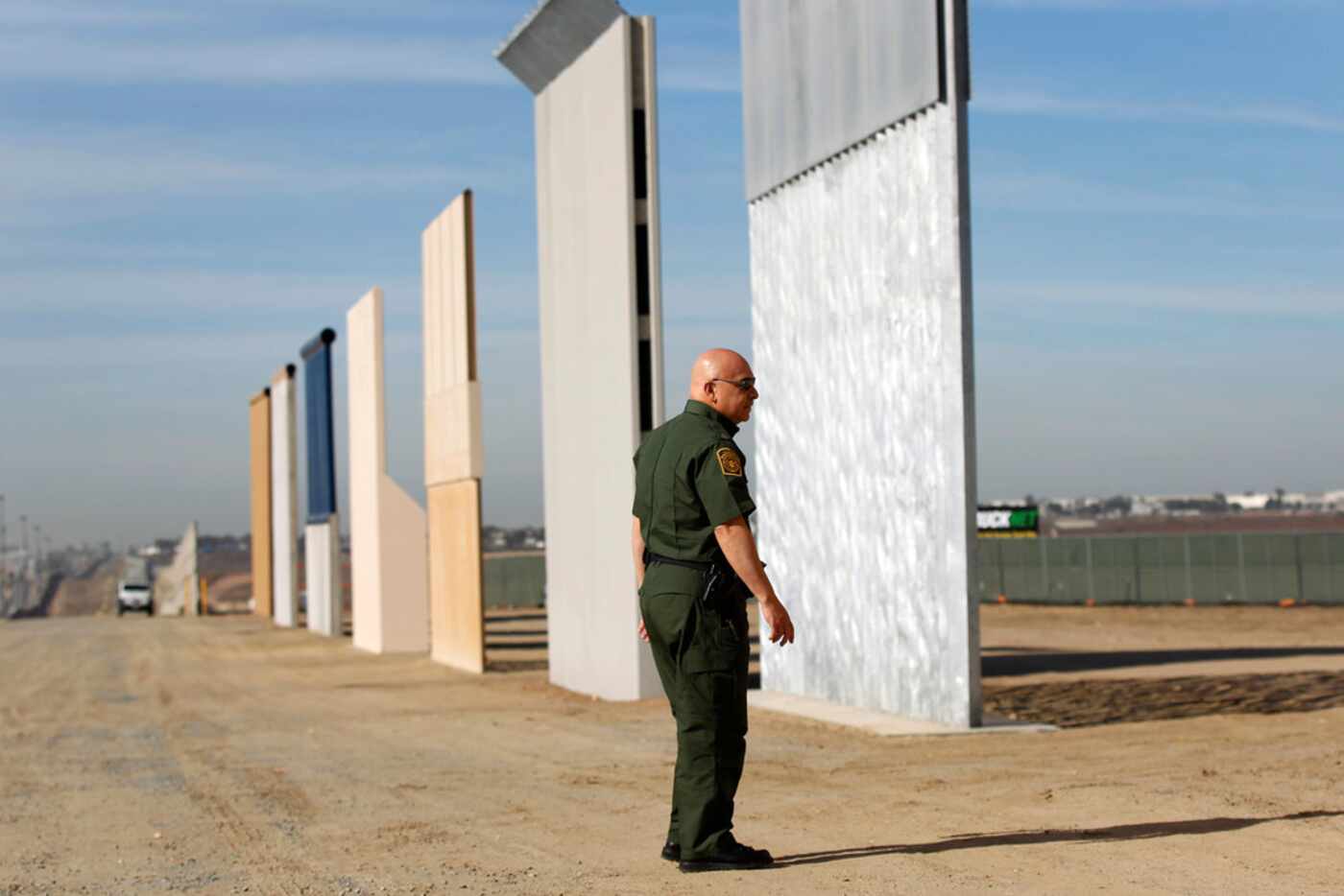 Mario Villarreal, field office division chief for Customs and Border Protection, walks near...