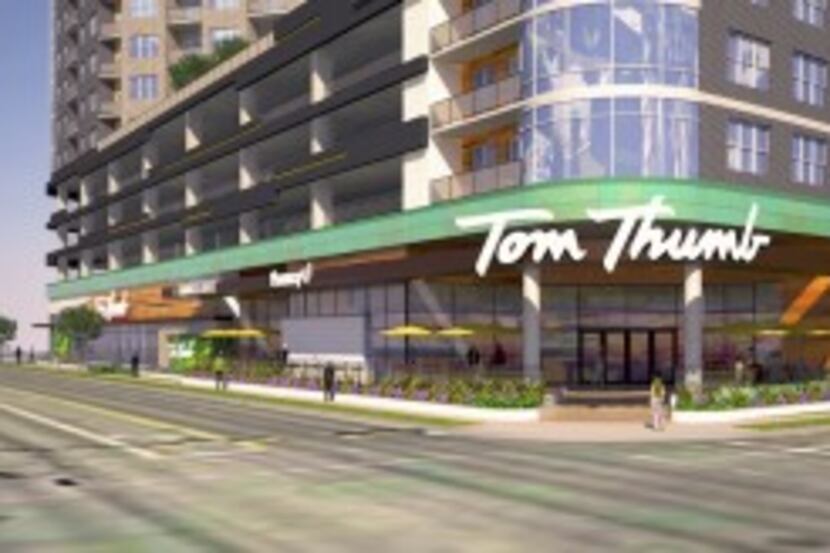  Tom Thumb will occupy the entire ground floor of the 10-story apartment tower. (Greystar)